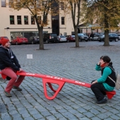 Michal Podgórczyk and Kaja Pobereżny "Swing with a stranger"